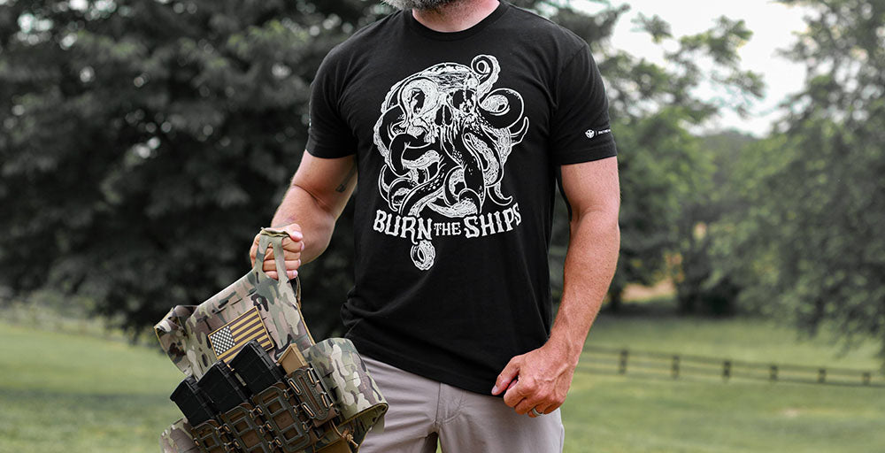 Burn The Ships Black Tie Dye T-Shirt S